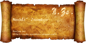 Nedó Zsombor névjegykártya